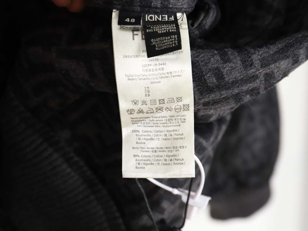 FENDI Fendi FD 22FW all-over jacquard FF double-sided wool bomber jacket