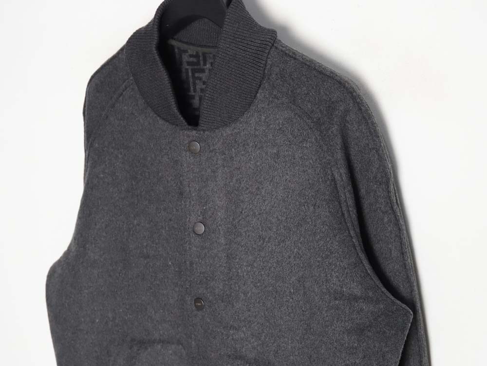 FENDI Fendi FD 22FW all-over jacquard FF double-sided wool bomber jacket