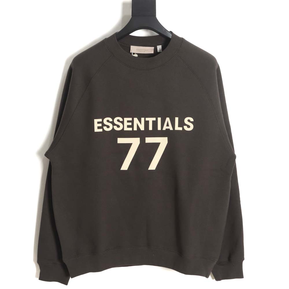 FEAR OF GOD FOG essential double thread flocking 77 printed round neck sweatshirt_CM_1