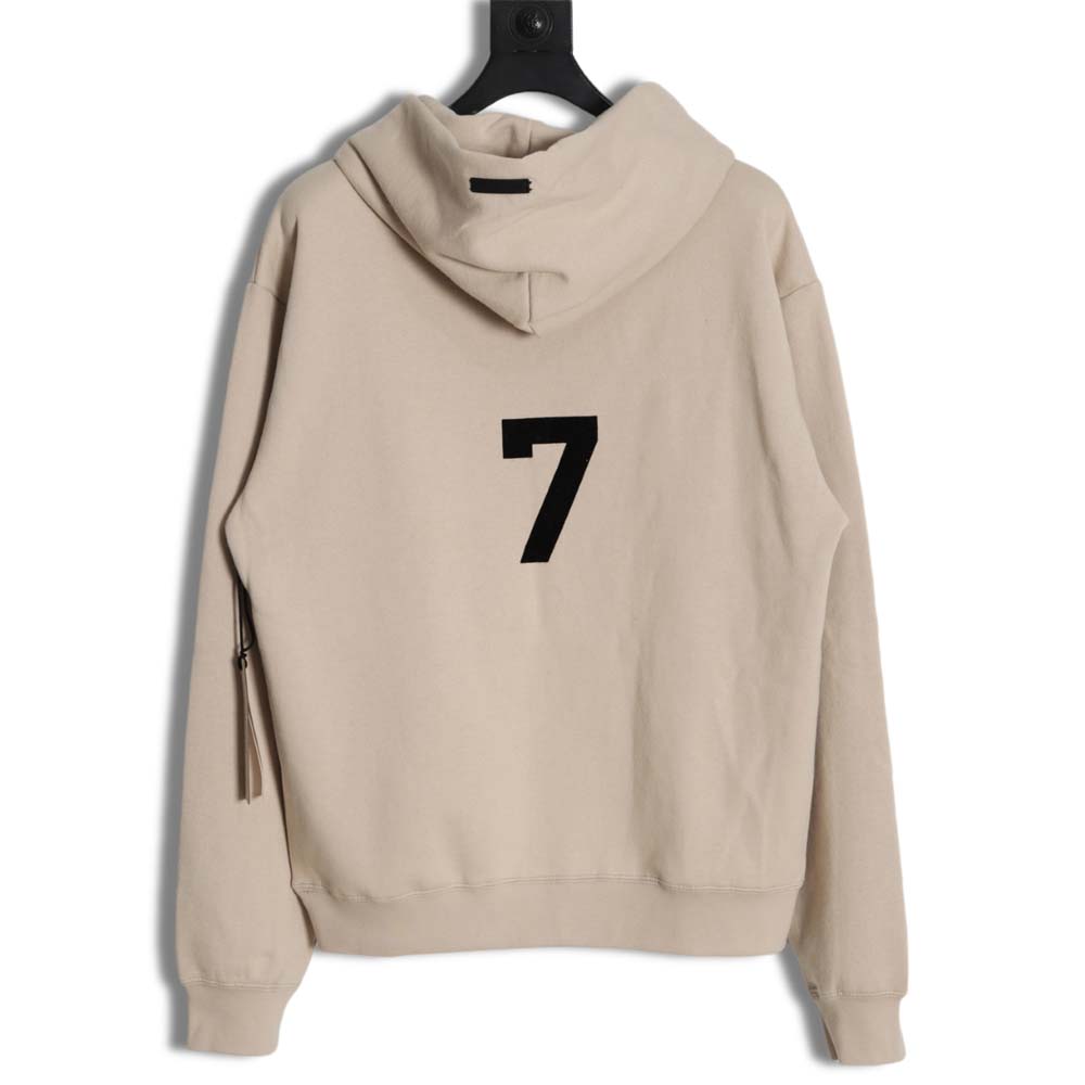 FEAR OF GOD FOG Season 7 main line flocked 7-letter hoodie