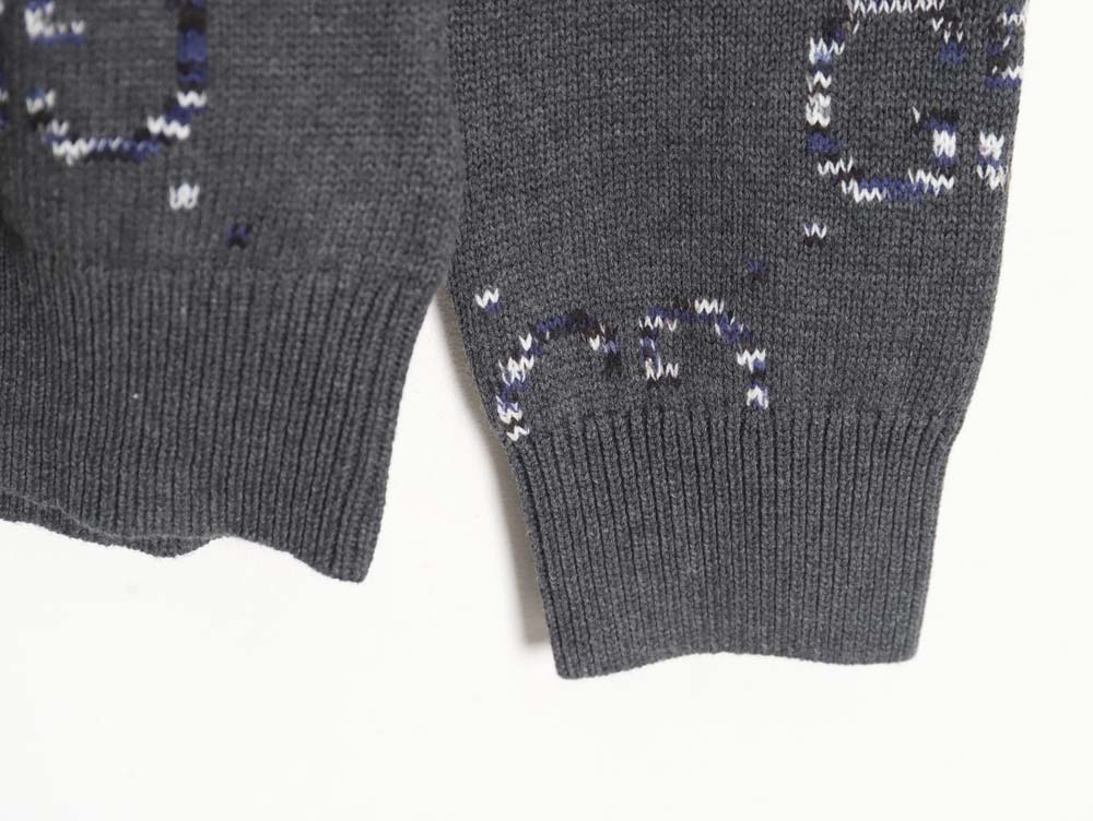 Gucci 23F new gradient full-print double G jacquard casual crew neck sweater