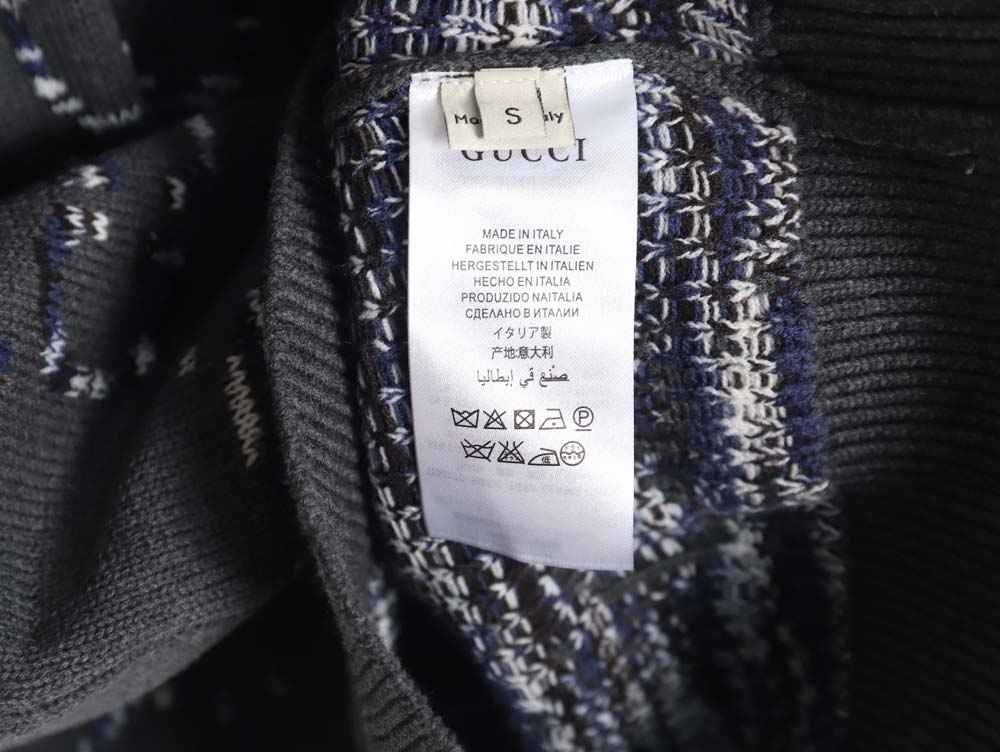 Gucci 23F new gradient full-print double G jacquard casual crew neck sweater