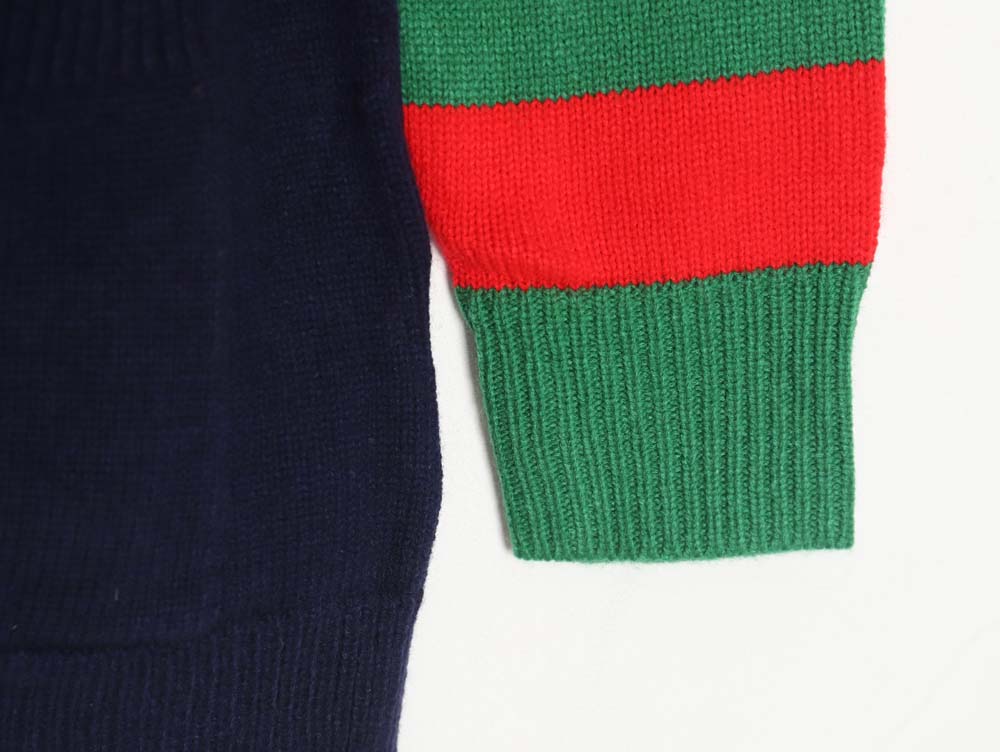 Gucci red and green contrast sweater cardigan