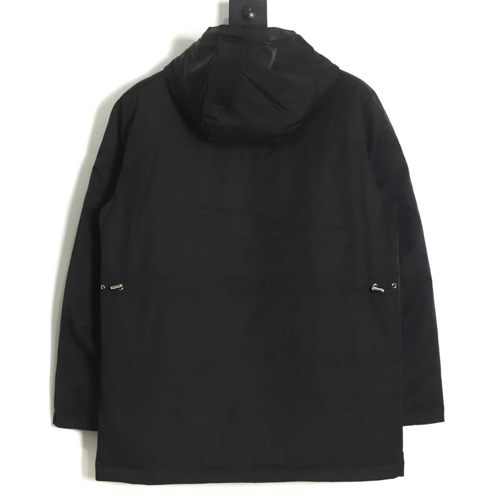 Loewe 22Fw leather label hooded mid-length down jacket_CM_1