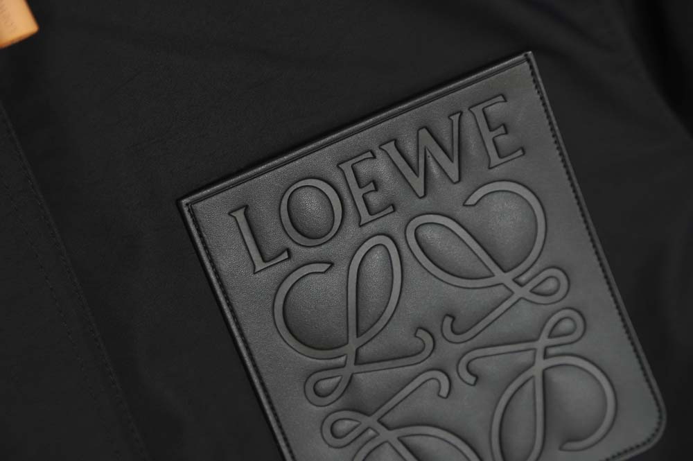 Loewe 22Fw leather label hooded mid-length down jacket_CM_1