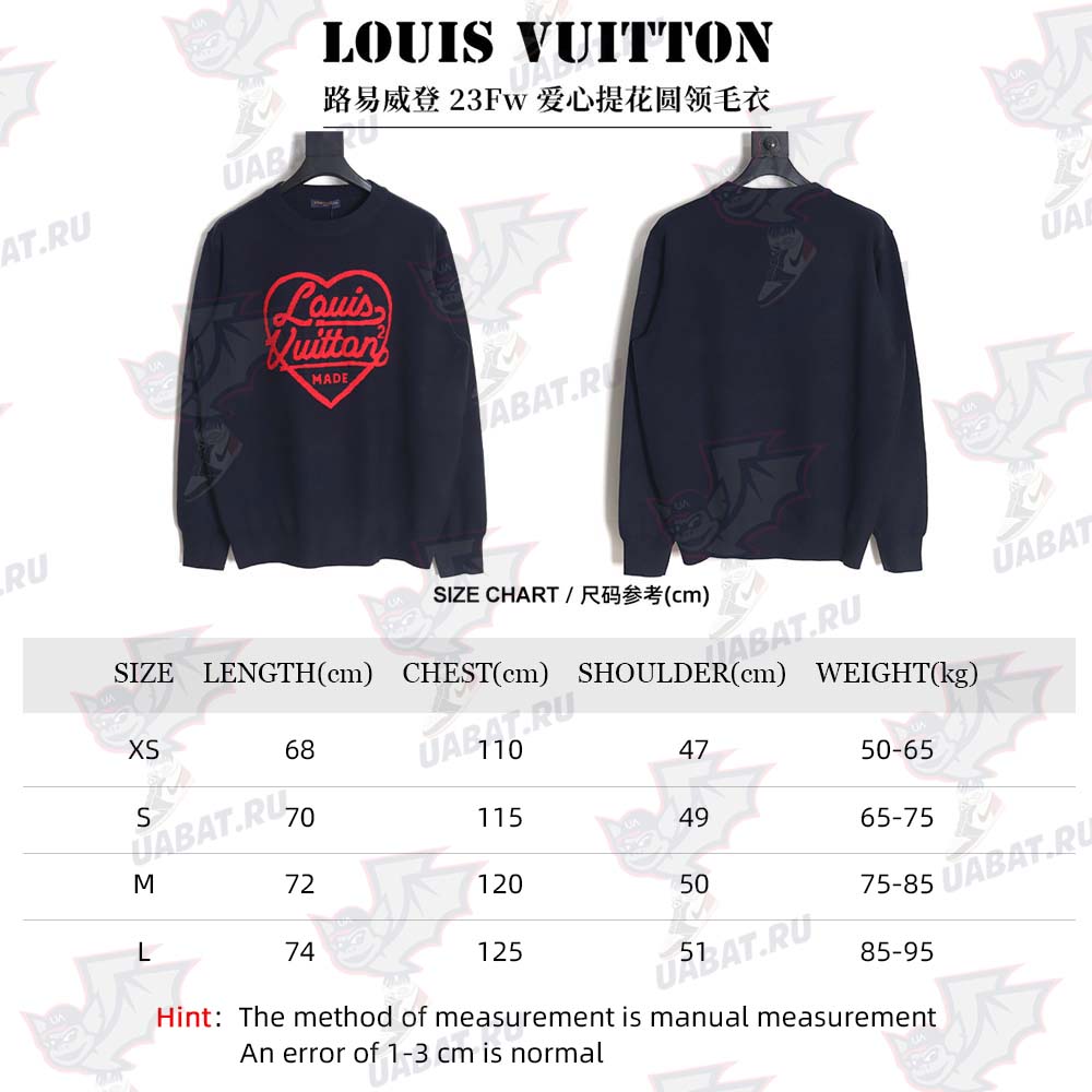 Louis Vuitton 23Fw love jacquard crew neck sweater_CM_1
