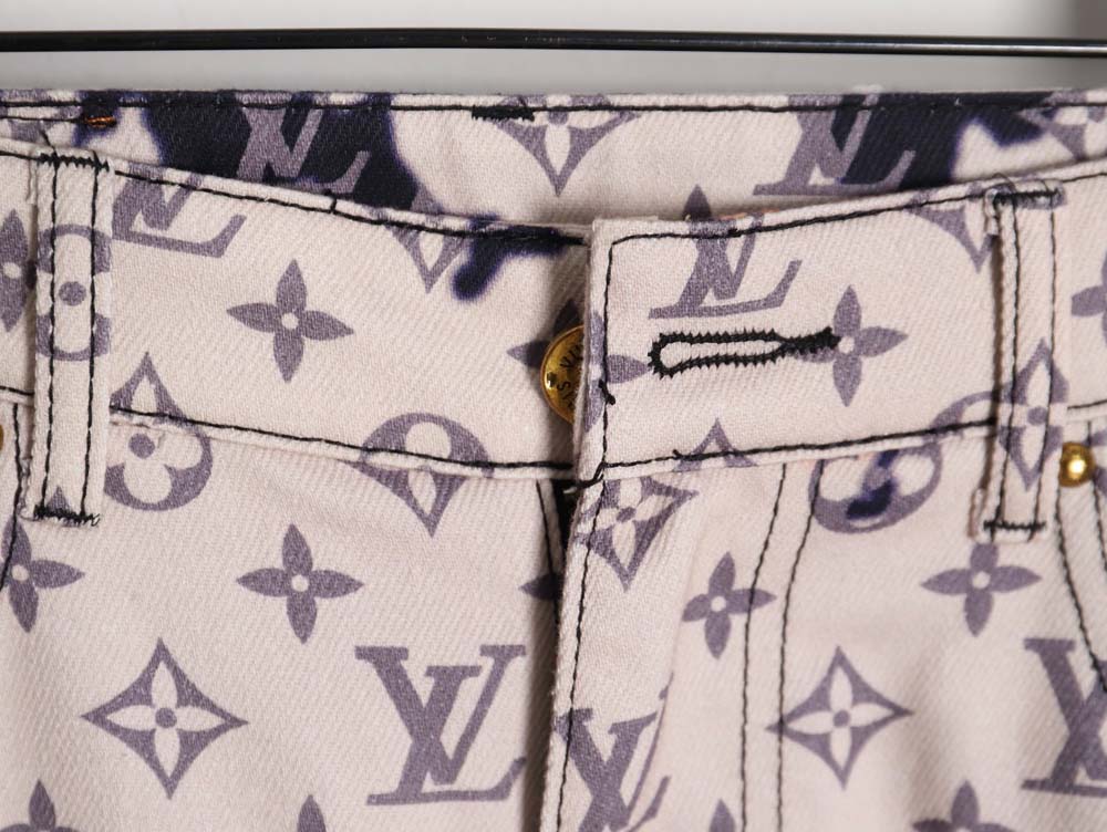 Louis vuitton LV Louis Vuitton fire mixed dye denim trousers