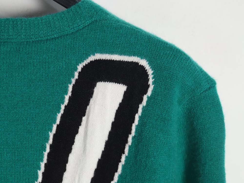 Louis Vuitton Louis Vuitton 23Fw green sweater cardigan
