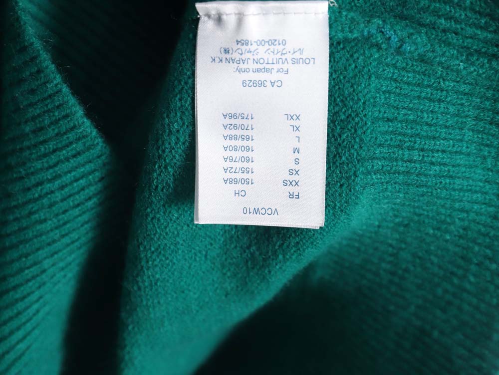 Louis Vuitton Louis Vuitton 23Fw green sweater cardigan