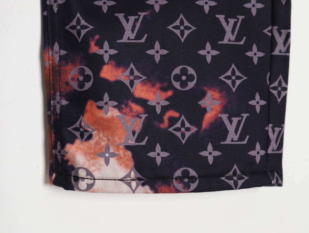 Louis vuitton LV Louis Vuitton fire mixed dye denim trousers