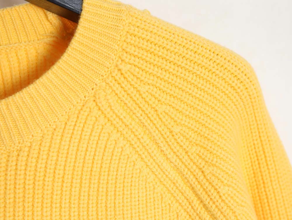 Moncler x BBC joint bright yellow crew neck sweater