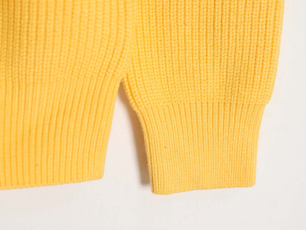 Moncler x BBC joint bright yellow crew neck sweater