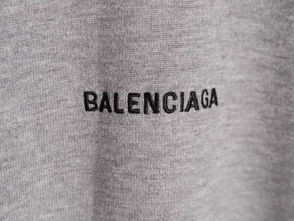 Balenciaga 23Fw front and back embroidered crew neck sweater_CM_2