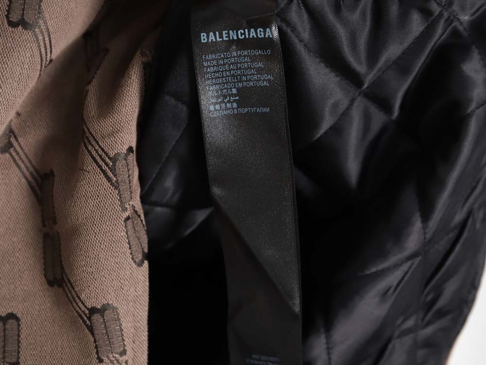 Balenciaga BLCG 23FW new standard double B lock jacquard lapel shirt cotton jacket