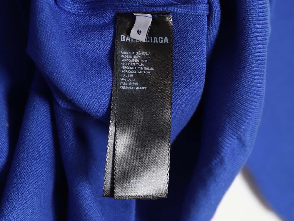Balenciaga 23Fw embroidered front and back crew neck sweater