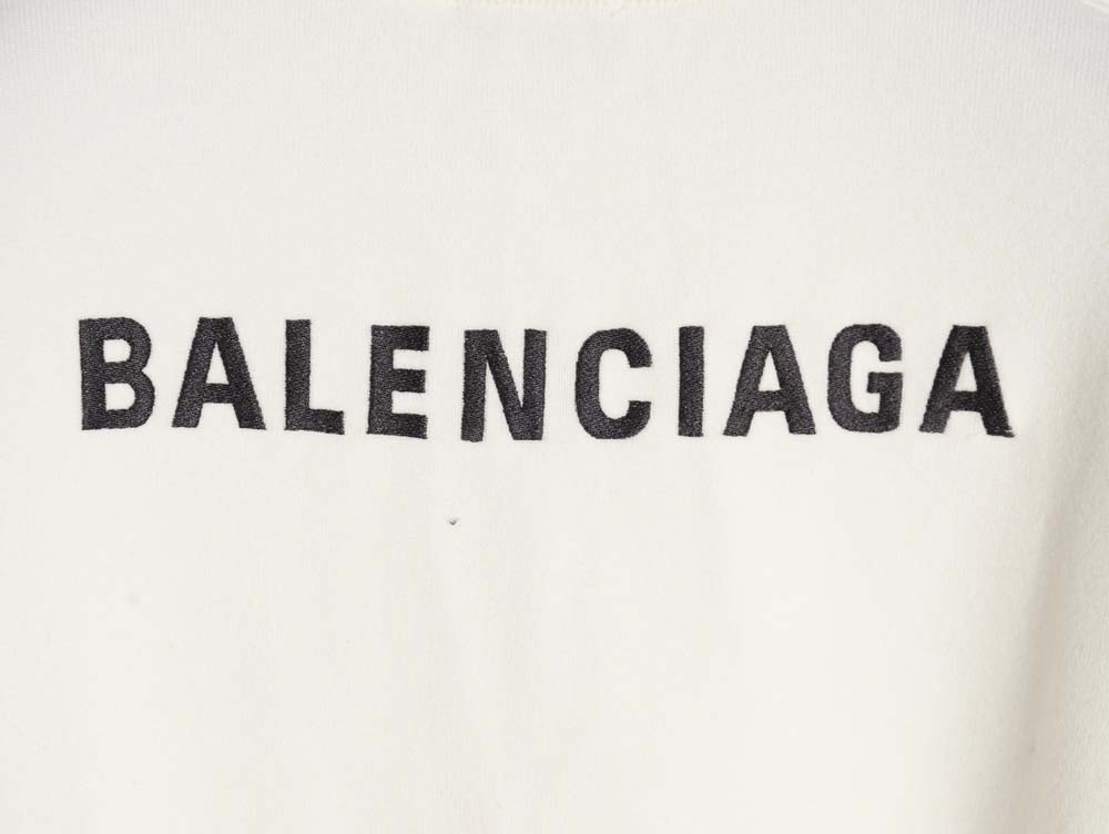 Balenciaga 23Fw front and back embroidered crew neck sweater_CM_1