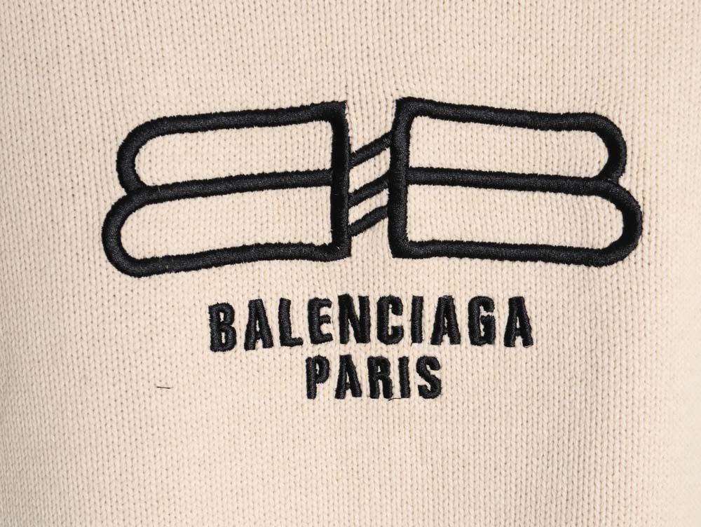 Balenciaga Balenciaga BLCG 23SS retro spray-painted double B crew neck sweater