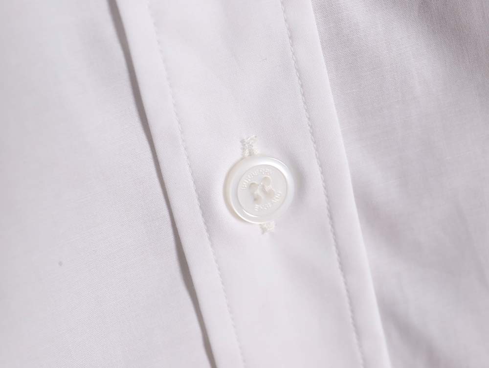 Burberry 22ss cuff plaid embroidered small logo shirt