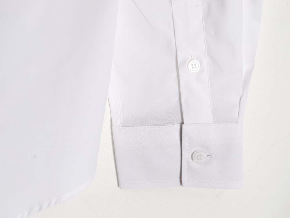 Burberry 22ss cuff plaid embroidered small logo shirt