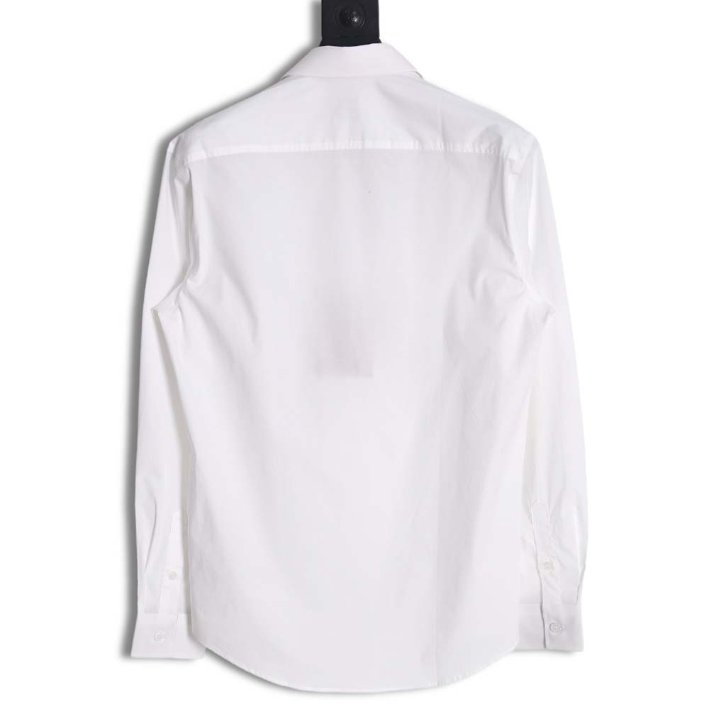 Burberry 22ss cuff plaid embroidered small logo shirt
