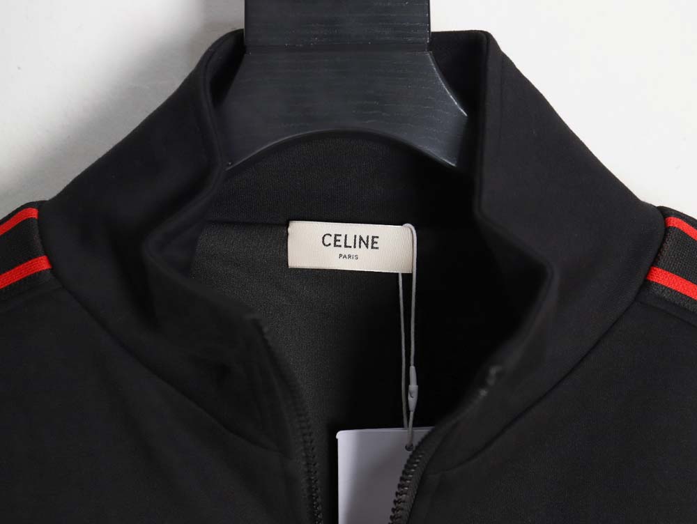 Celine 23Fw embroidered small label red edge webbing suit jacket