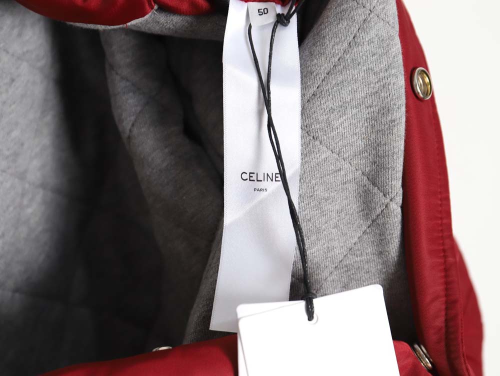 Celine Celine new embroidered letter hooded cotton jacket