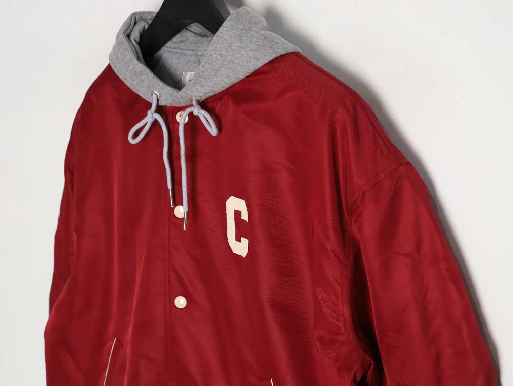 Celine Celine new embroidered letter hooded cotton jacket