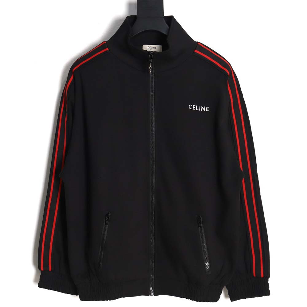 Celine 23Fw embroidered small label red edge webbing suit jacket