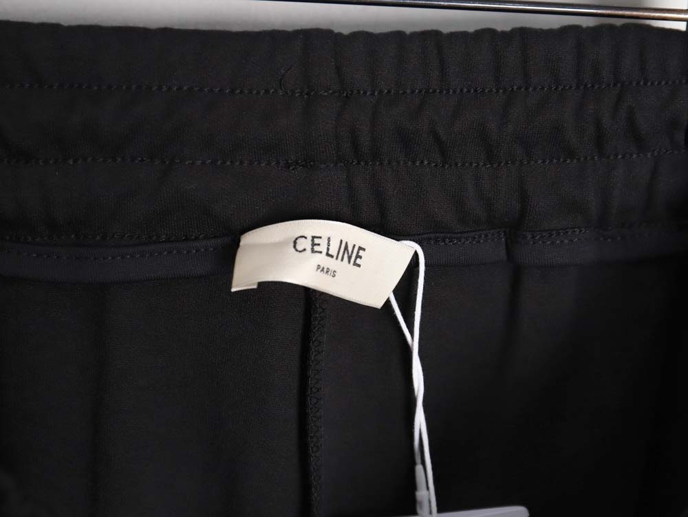 Celine 23Fw embroidered small label red edge webbing suit trousers