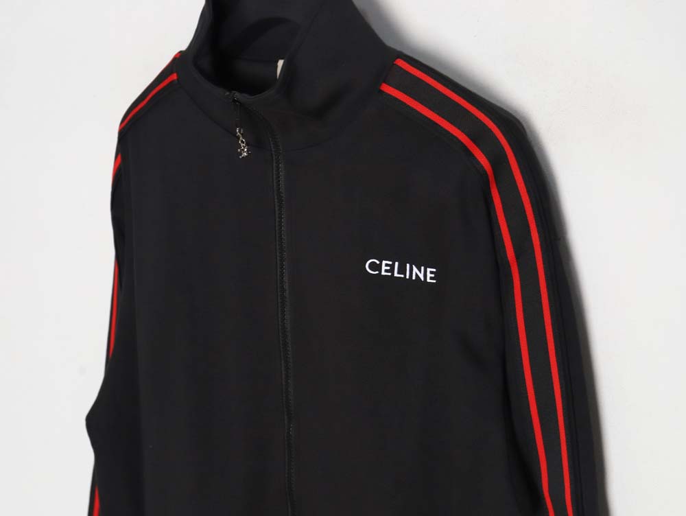 Celine 23Fw embroidered small label red edge webbing suit jacket