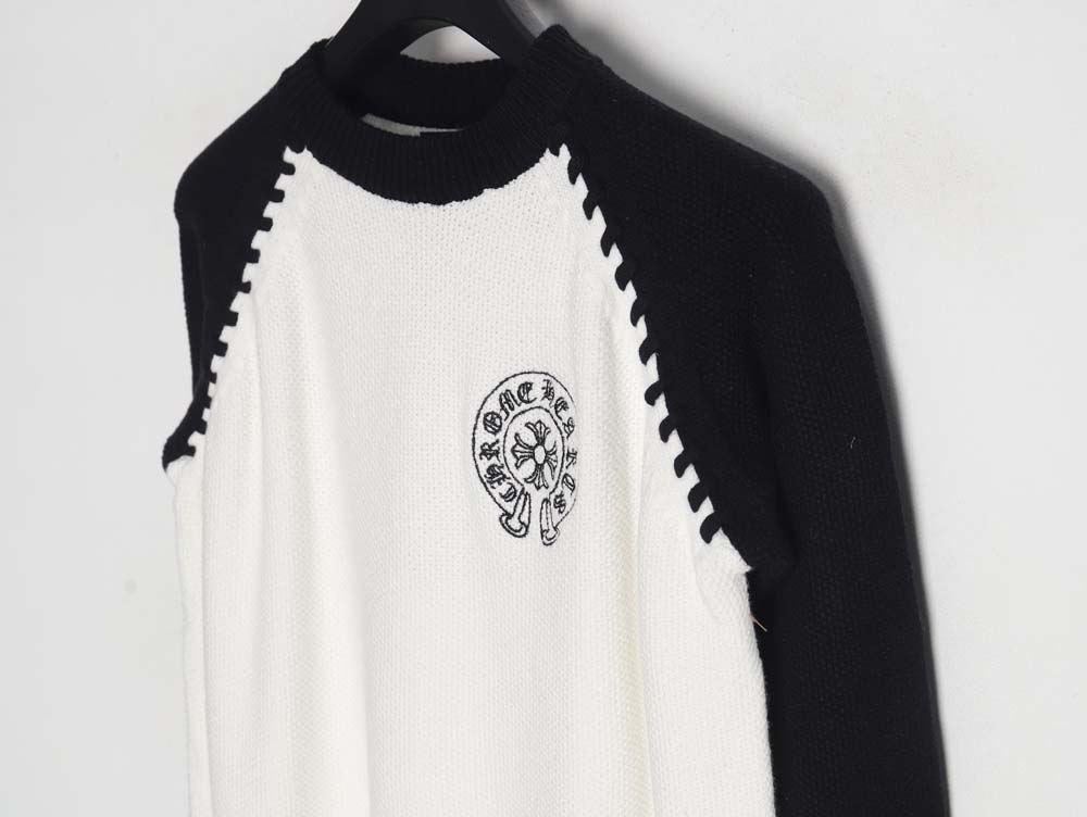 Chrome Hearts ch Chrome Hearts 23FW patchwork crew neck sweater