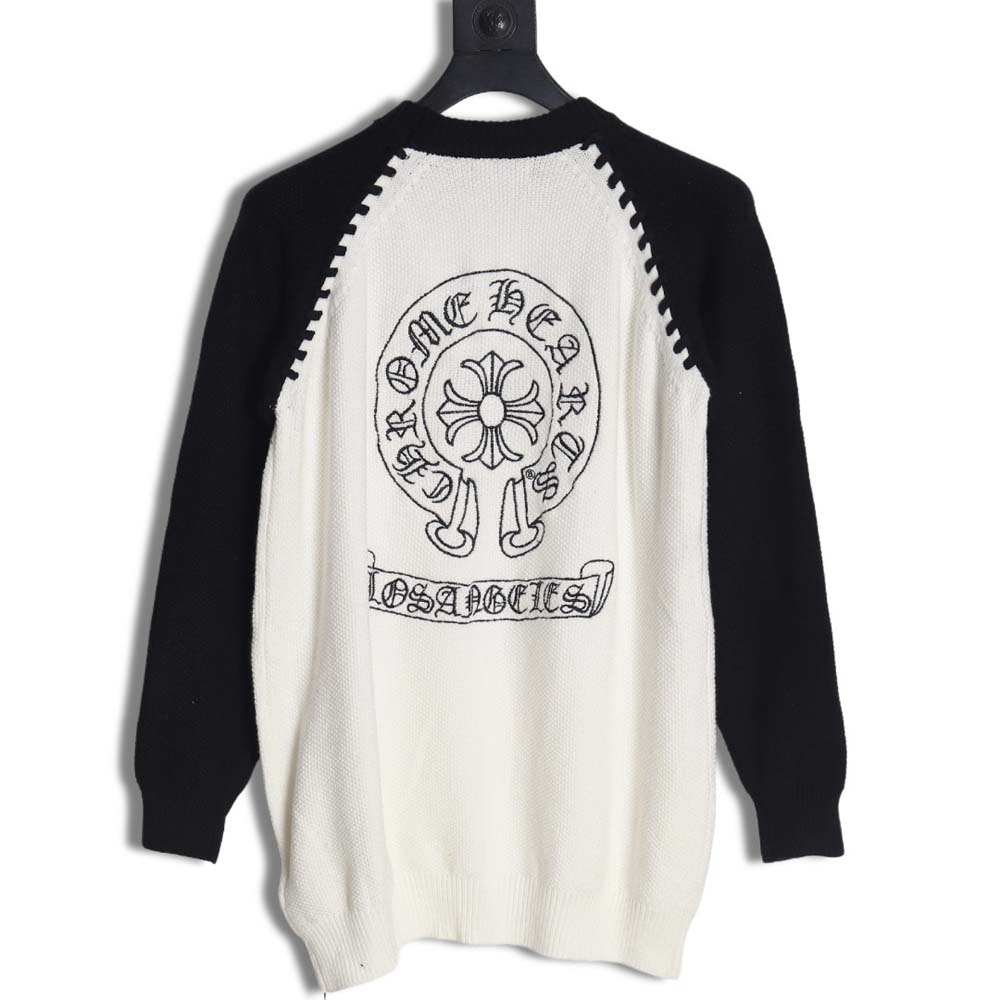 Chrome Hearts ch Chrome Hearts 23FW patchwork crew neck sweater