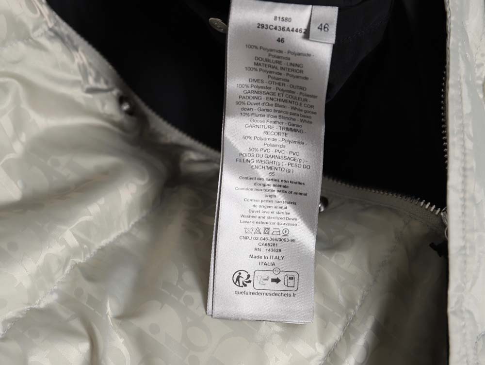 DIOR Dior all-over dark pattern presbyopic lapel down jacket