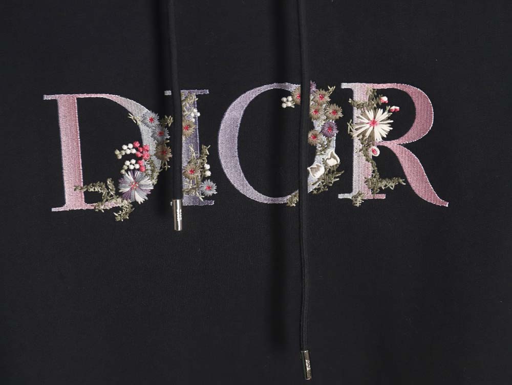 Dior Dior 22Fw gradient floral letter embroidered hooded sweatshirt_CM_1