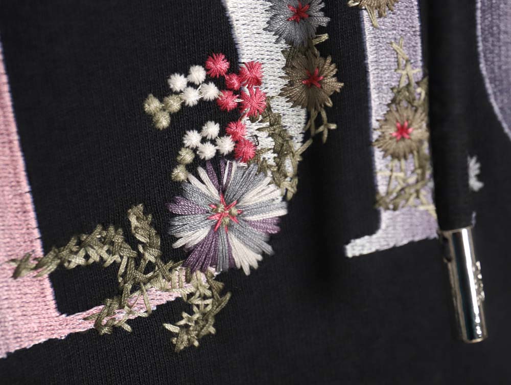 Dior Dior 22Fw gradient floral letter embroidered hooded sweatshirt_CM_1