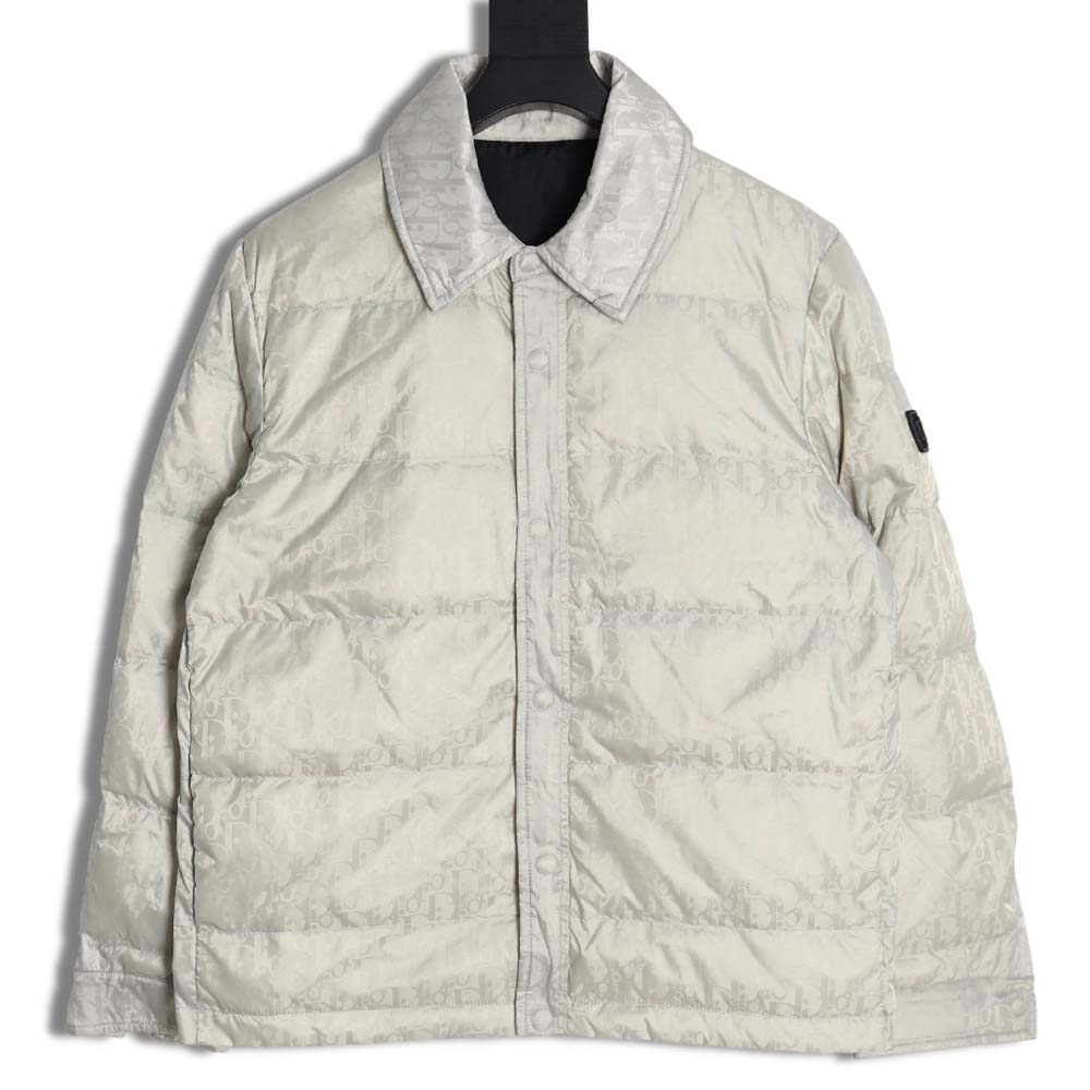 DIOR Dior all-over dark pattern presbyopic lapel down jacket