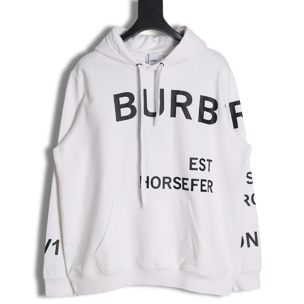 Burberry thick rubber letter print hooded sweatshirt
