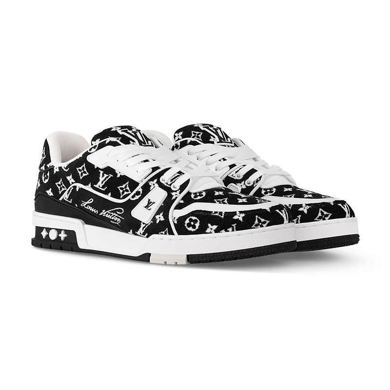 Louis Vuitton Trainer Black Monogram Textile