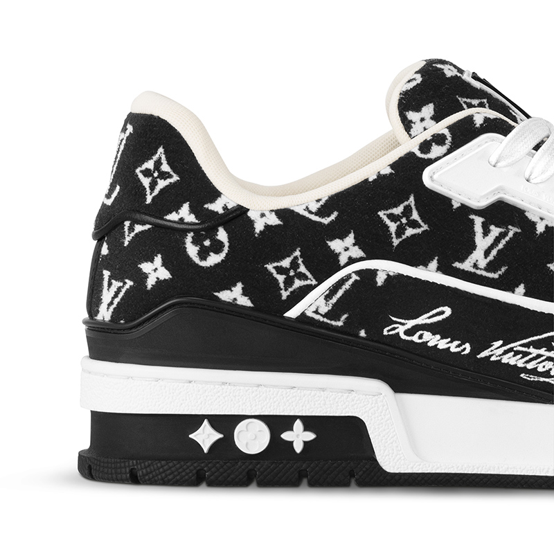 Louis Vuitton Trainer Black Monogram Textile