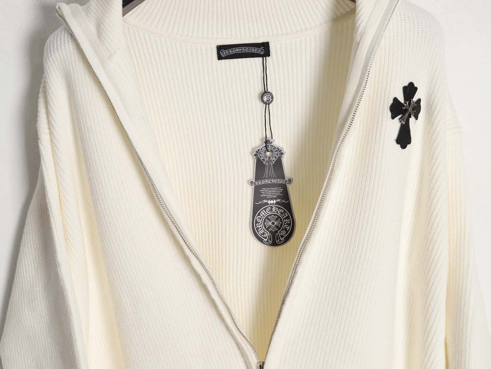 Chrome hearts Chrome hearts 23 cross decorated zipper cardigan sweater