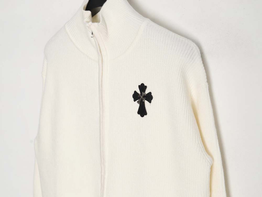 Chrome hearts Chrome hearts 23 cross decorated zipper cardigan sweater