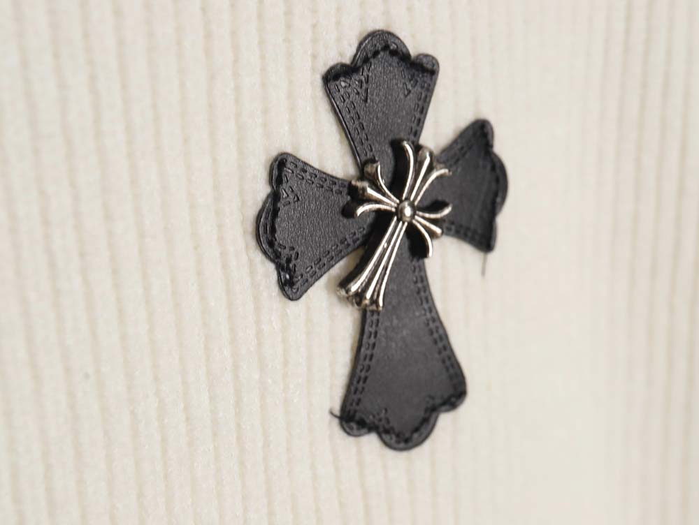 Chrome hearts Chrome hearts 23 cross decorated zipper cardigan sweater