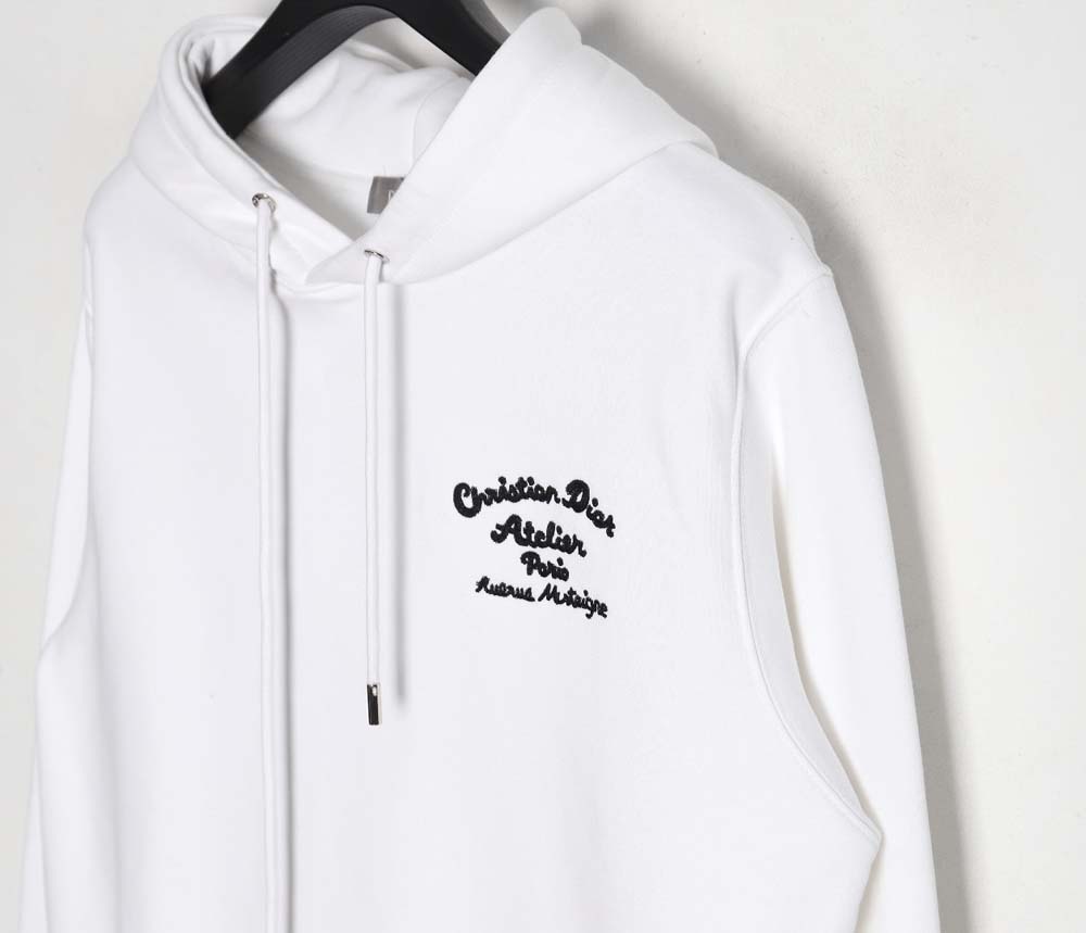 Dior 23Fw hooded sweatshirt with front and back signature letters embroidery