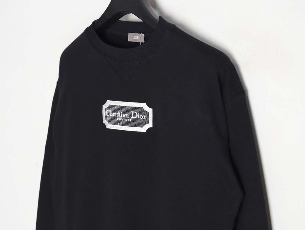 Dior 22Fw silver label embroidered logo round neck sweatshirt_CM_2