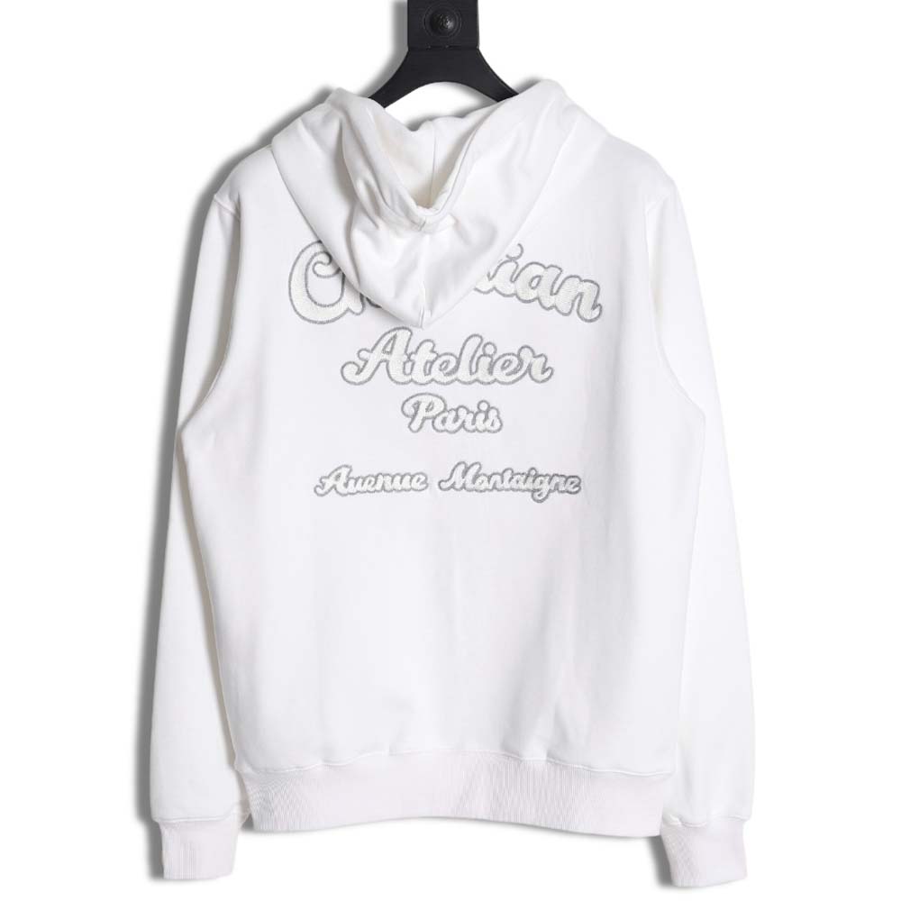 Dior 23Fw hooded sweatshirt with front and back signature letters embroidery