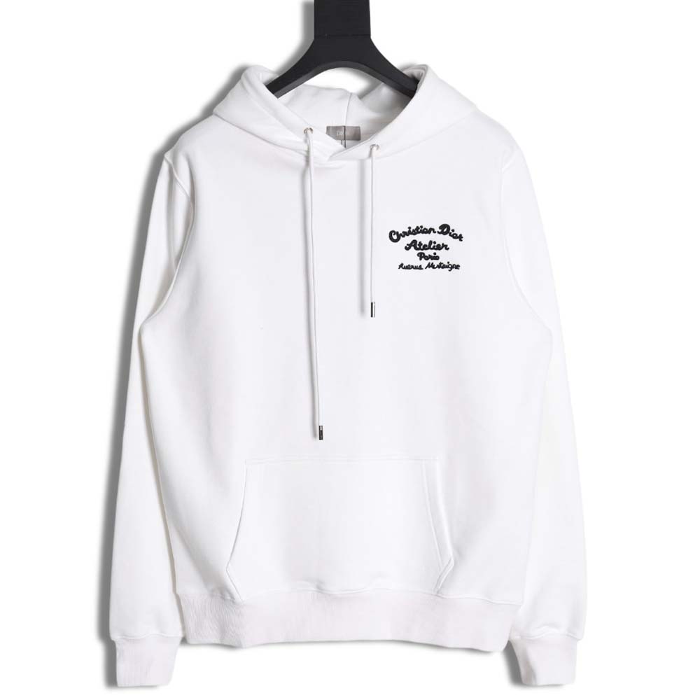 Dior 23Fw hooded sweatshirt with front and back signature letters embroidery