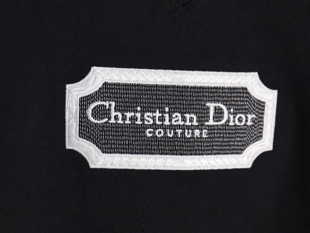 Dior 22Fw silver label embroidered logo round neck sweatshirt_CM_2