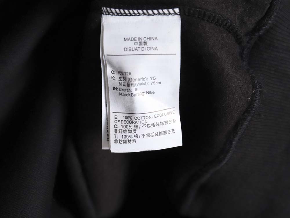 Nike x Stussy Nike Stussy joint 23SS solid color embroidered logo velvet sweatshirt_CM_1