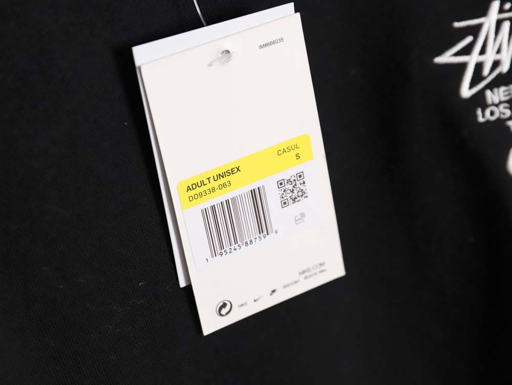 Nike x Stussy Nike Stussy joint 23SS solid color embroidered logo velvet sweatshirt_CM_1