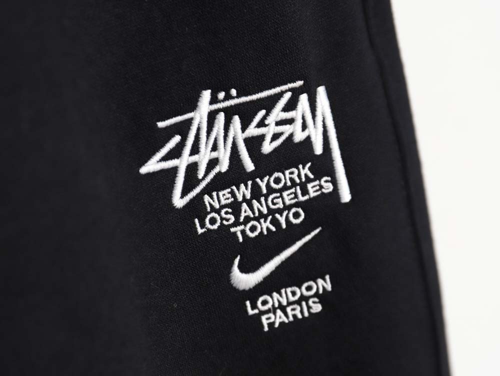 Nike x Stussy Nike Stussy joint 23SS solid color embroidered logo velvet sweatpants_CM_1